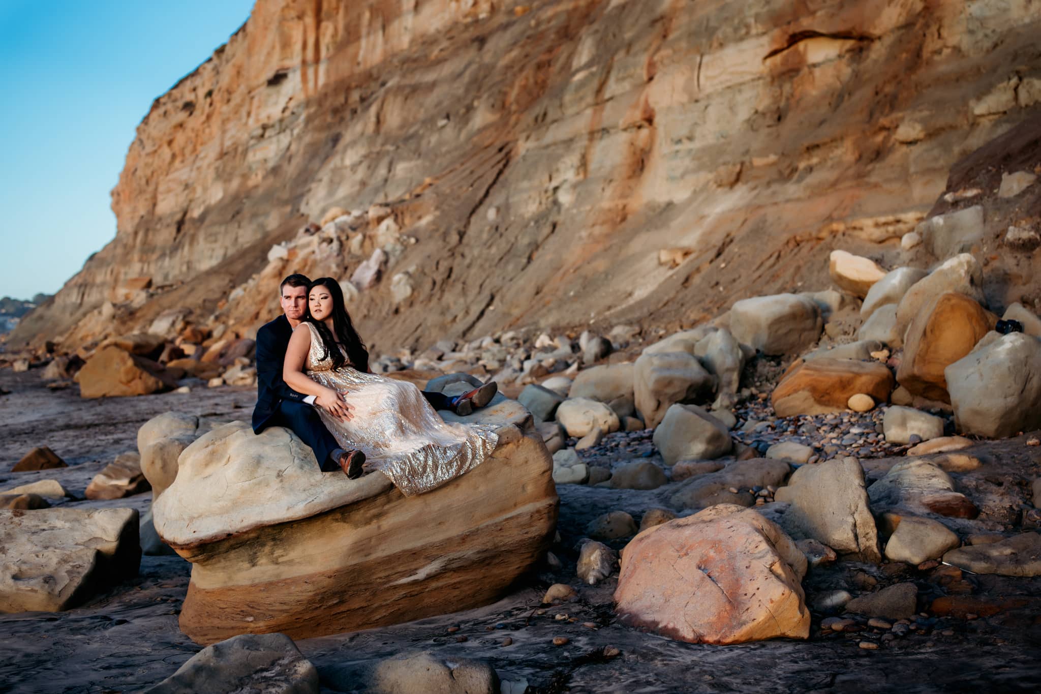 Photos of Wife and husband couple at Torrey Pines Beach